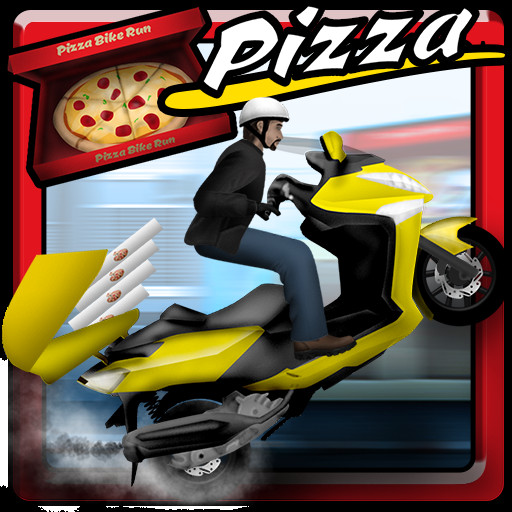 Pizza Bike Delivery Boy logo