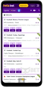 Helabet screenshot