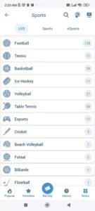 1xBet screenshot