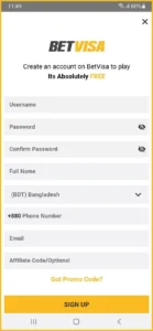 BetVisa screenshot