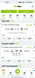 WinWinBet screenshot