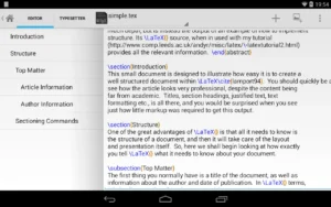 LaTeX Editor screenshot
